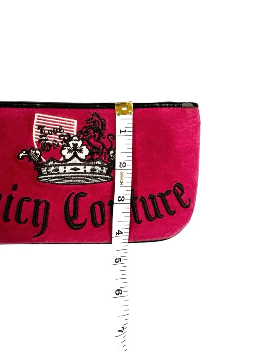 Y2K Juicy Couture Pink Velvet Wristlet - Picture 6 of 7